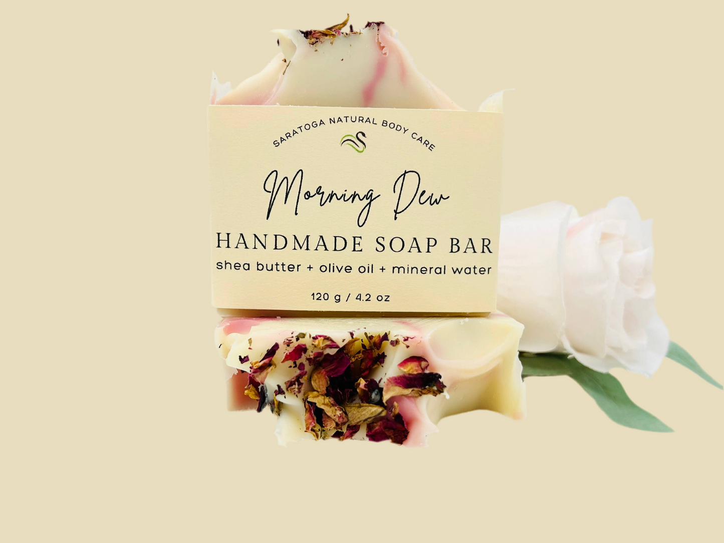 SARATOGA NATURAL BODY CARE LLC - Morning Dew Handmade Soap Bar VEGAN COLD PROCESS