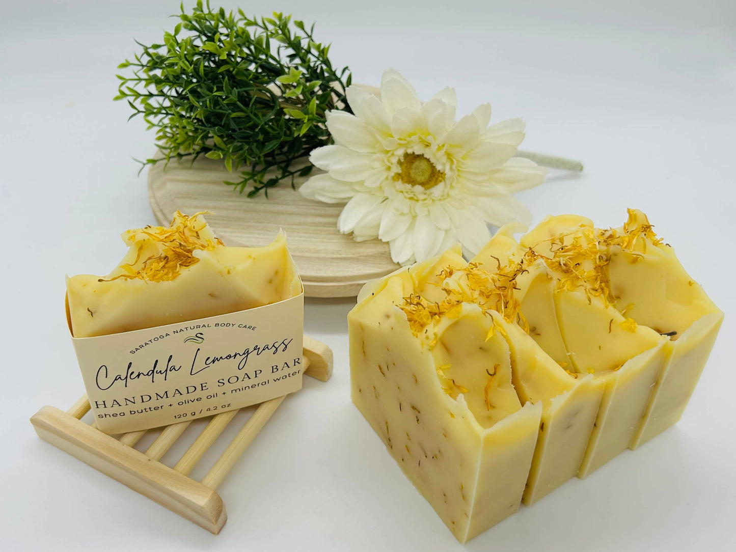 SARATOGA NATURAL BODY CARE LLC - Calendula Lemongrass Handmade Soap Bar NATURAL VEGAN
